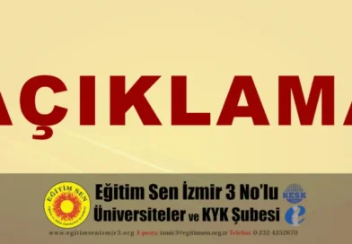 İzmir Kâtip Çelebi Üniversitesinde Mobbing Sonucu İstifa Eden Üyemize Dair Basın Açıklaması